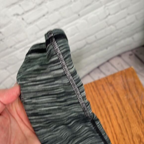 PrAna High Rise Striped Heather Grey Leggings medium - Picture 4 of 6